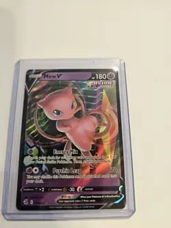Pokemon TCG Mew v 2025 SWSH08 Fusion Strike Ultra Rare Holo Card #113/264 - Image 1