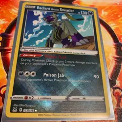 Pokemon Lost Origin Radiant Steelix & Sneasler Radiant Rares with Card Lot - Image 2