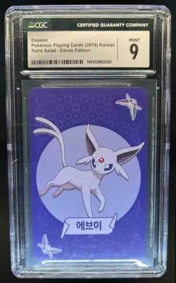 2019 Pokemon Korean Playing Cards Espeon Point Salad Eevee Edition CGC 9 - Image 1