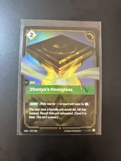 Riftbound League Of Legends Origins Foil Card OGN 077 Zhonyas Hourglass - Image 1