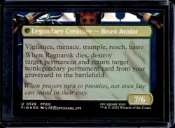 Magic The Gathering MTG Fang, Fearless I'Cie Beast Avatar Borderless #526 - Image 2