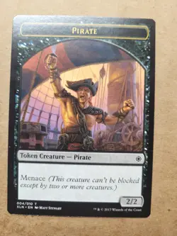 Pirate Token Magic The Gathering MTG (4/10) Ixalan LP/NM Black XLN BULK DISCOUNT - Image 1