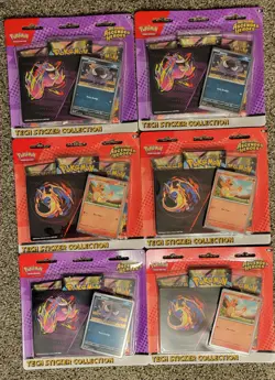 Lot X6 Pokemon Ascended Heroes Sealed Tech Sticker Collection NEW In Pics! - Image 1