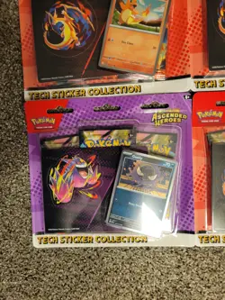 Lot X6 Pokemon Ascended Heroes Sealed Tech Sticker Collection NEW In Pics! - Image 5