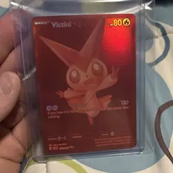 Pokemon TCG Victini Card Black Bolt Red Holo BWR 171/086 - Image 1