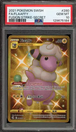 Pokemon Flaaffy Fusion Strike Secret Rare Full Art #280 PSA 10 Gem Mint - Image 1