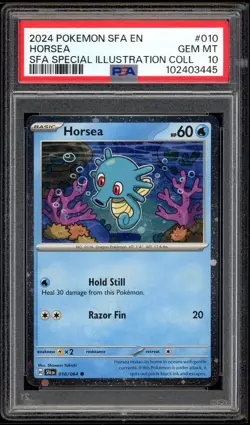 2024 PSA 10 Pokemon Horsea Shrouded Fable Special Illustrat Coll 010/064 Card - Image 1