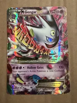 Pokemon M Gengar EX XY166 Promo Full Art Mega Evolution English Damaged - Image 1