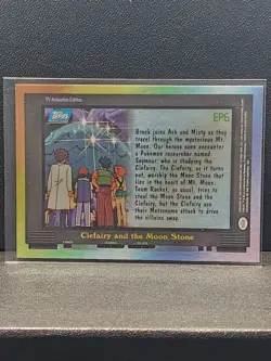 2000 Topps Pokemon TV Animation Edition Series 2 #EP6 Clefairy & the Moon Stone - Image 2