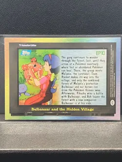 Topps Pokemon TV Anime Edition Series 2 #EP10 Bulbasaur and the Hidden Village - Image 2