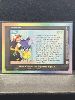 2000 Topps Pokemon TV Anime Edition Series 2 #EP12 Here Comes the Squirtle Squad - Image 2