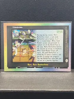 2000 Topps Pokemon TV Animation Edition Series 2 #EP20 Bye, Bye Butterfree - Image 2