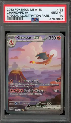 Pokemon Charizard ex 151 MEW EN Special Illustration Rare #199 PSA 10 Gem Mint - Image 1