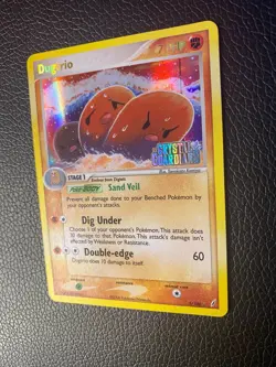 Pokemon EX Crystal Guardians Rare Reverse Holo Dugtrio 5/100 Stamped - Image 1