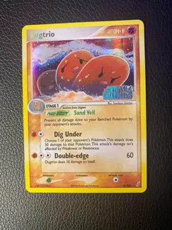 Pokemon EX Crystal Guardians Rare Reverse Holo Dugtrio 5/100 Stamped - Image 4