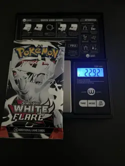 Very Heavy! 22.92g Pokemon TCG SV10.5 White Flare Booster Pack Sealed! - Image 1