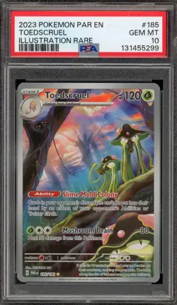 Pokemon Toedscruel Paradox Rift Illustration Rare #185 PSA 10 Gem Mint - Image 1