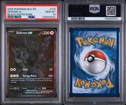 PSA 10 Zekrom ex #172 Black White Rare Pokemon Black Bolt English Gem - Image 3