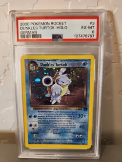Pokemon Team Rocket 1st Edition HOLO Dark Blastoise/Dunkles Turtok German PSA 6 - Image 1