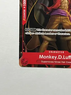 Monkey.D.Luffy P-007 PROMO Tournament Pack Vol. 1 One Piece English - Image 4