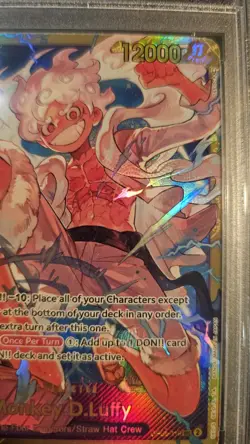 Bandai One Piece CCG Monkey D. Luffy OP05-119 Awakening New Era Foil SEC PSA 10 - Image 3