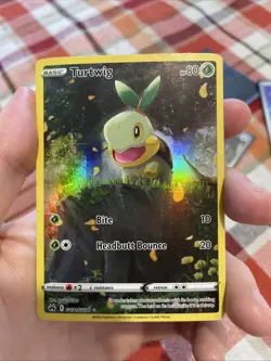Crown Zenith Turtwig Galarian Gallery Ultra Rare Full Art Holo Card #GG31/GG70 - Image 1