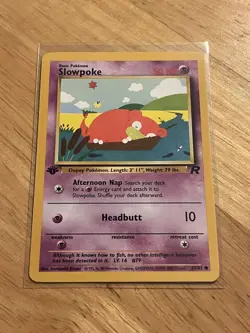 Vintage Pokemon Slowpoke 67/82 Team Rocket WOTC TCG Card Non Holo 2000 - Image 1