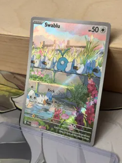 MINT ~ Swablu Illustration Rare Paradox Rift 213/182 Pokemon TCG Card - Image 2