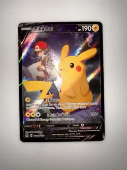 Pokemon TCG Pikachu v TG16/TG30 Lost Origin 2022 Full Art Holo Ultra Rare Card - Image 1
