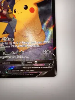 Pokemon TCG Pikachu v TG16/TG30 Lost Origin 2022 Full Art Holo Ultra Rare Card - Image 4