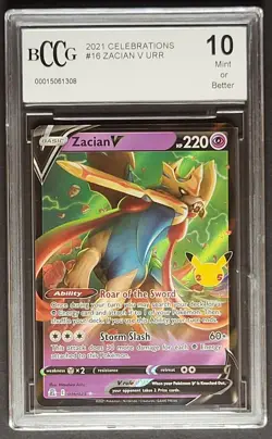 Zacian V 016/025 Celebrations Ultra Rare BCCG 10 Pokemon Card - Image 1