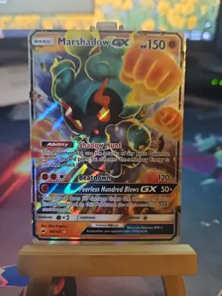 Pokemon Marshadow GX TCG Burning Shadows Holo Ultra Rare Card 80/147 LP - Image 1