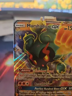 Pokemon Marshadow GX TCG Burning Shadows Holo Ultra Rare Card 80/147 LP - Image 2