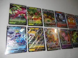 Pokemon S&S Fusion Strike LOT of 12 V and Vmax Cards NO DUPLICATES - Image 2