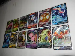 Pokemon S&S Fusion Strike LOT of 12 V and Vmax Cards NO DUPLICATES - Image 3