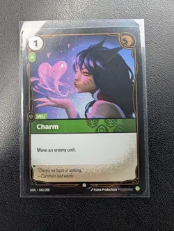 CHARM 043/298 RIFTBOUND LEAGUE OF LEGENDS RARE FOIL ENGLISH CARD - Image 1