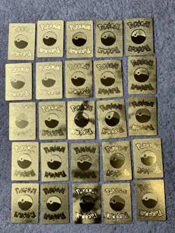 Set of 105 Charizard,Charmander,Pikachu,Mewtwo,More Gold Foil Fan Art Card MP-LP - Image 4