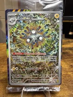 Pokemon Surging Sparks Magneton 159 ETB Promo Card Sealed Holo - Image 1