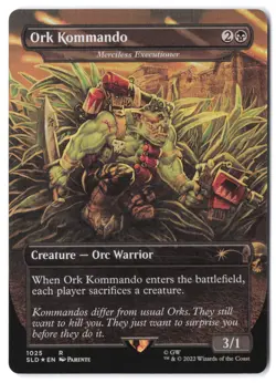 Ork Kommando - Merciless Executioner (Borderless) 1025 SLD MTG NM Foil - Image 1