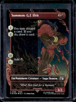 Magic The Gathering MTG Final Fantasy Summon: G.F. Ifrit Borderless #369 - Image 1