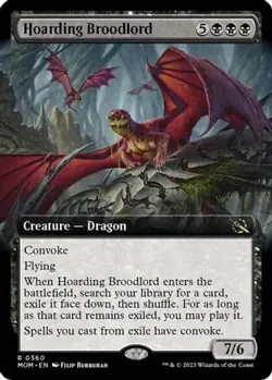 Hoarding Broodlord #360 Extended Art MtG March of the Machine R - Image 1