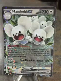 Pokemon TCG Paradox Rift - Maushold ex - Double Rare Holo - 155/182 - NM - Image 1