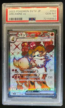 2023 Pokemon SV Violet ex JP ex Arcanine #092/078 PSA 10 - Image 1