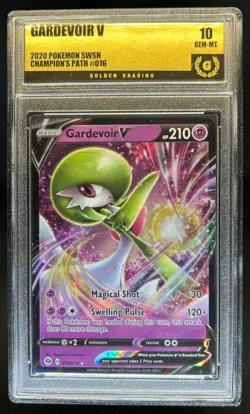 2020 Pokemon SWSH Champion's Path Gardevoir V Holo Full Art #016/073 GG 10 - Image 1