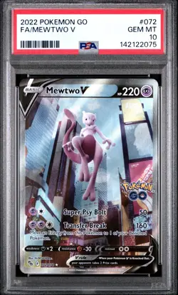 PSA 10 MEWTWO V 072/078 FULL ART POKEMON GO 😍 - Image 1
