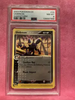 2003 Pokemon EX Umbreon Sandstorm 24/100 PSA 8 NM-MT New Cert - Image 4