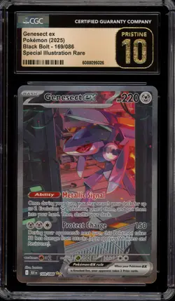 Pokemon Genesect ex Black Bolt Special Illustration Rare #169 CGC 10 Pristine - Image 1
