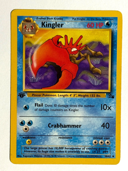 Pokemon TCG Kingler 38/62 1st Edition Uncommon Fossil WOTC - Image 1