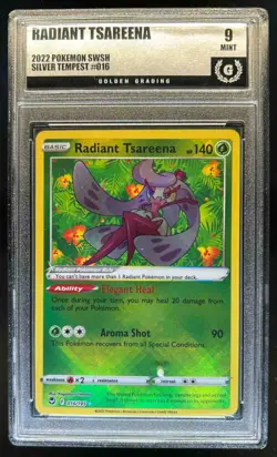 2022 Pokemon SWSH Silver Tempest Radiant Tsareena #016/195 GG 9 - Image 1