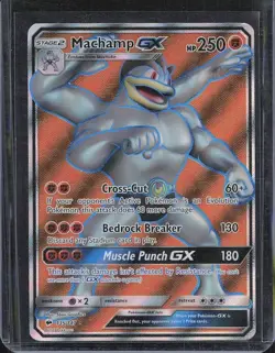 2017 Pokemon Sun & Moon Burning Shadows Machamp GX 135/147 Full Art NM/MINT - Image 1